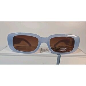 Adult Sunglasses Target -* New*  Blue smooth plain square 100% UV Protection